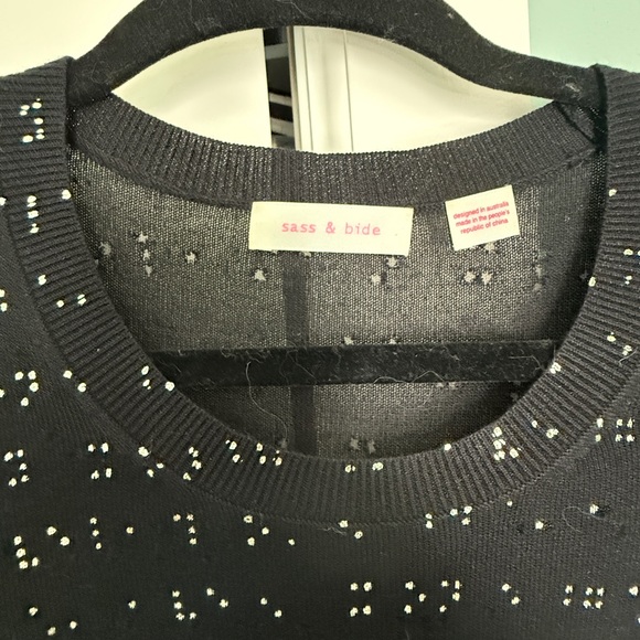 Sass & Bide black & gold electric feels knitwear small - Picture 2 of 9